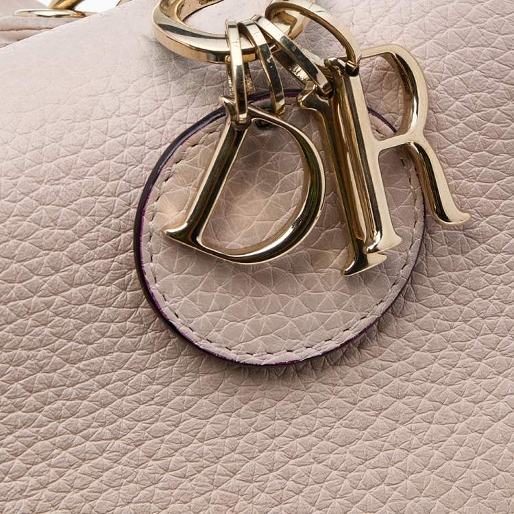 Pre Owned Dior Beige Leather Mini Be Dior Flap Bag