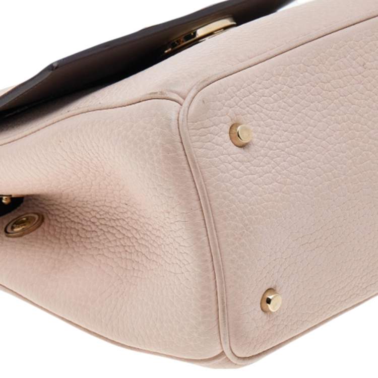 Pre Owned Dior Beige Leather Mini Be Dior Flap Bag