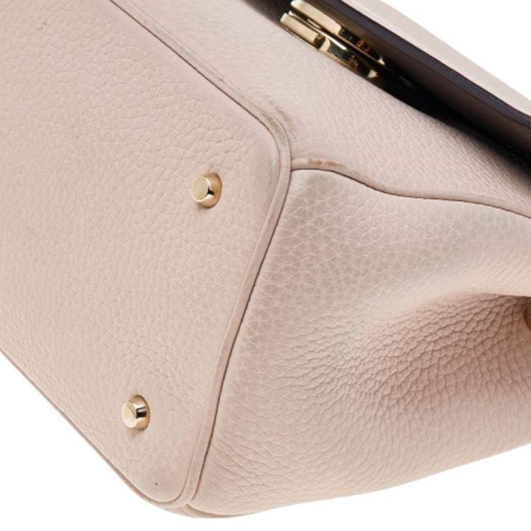 Pre Owned Dior Beige Leather Mini Be Dior Flap Bag