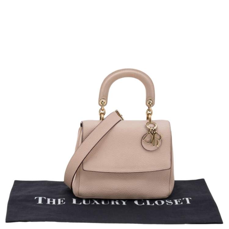 Pre Owned Dior Beige Leather Mini Be Dior Flap Bag