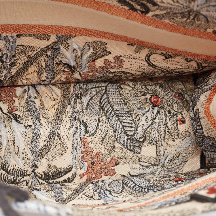 Pre Owned Dior Multicolor Toile De Jouy Tropicalia Embroidered Canvas Large Book Tote