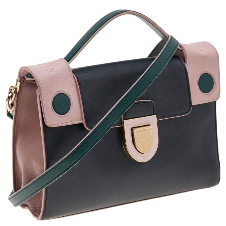 Pre Owned Dior Multicolor Leather Diorever Top Handle Bag