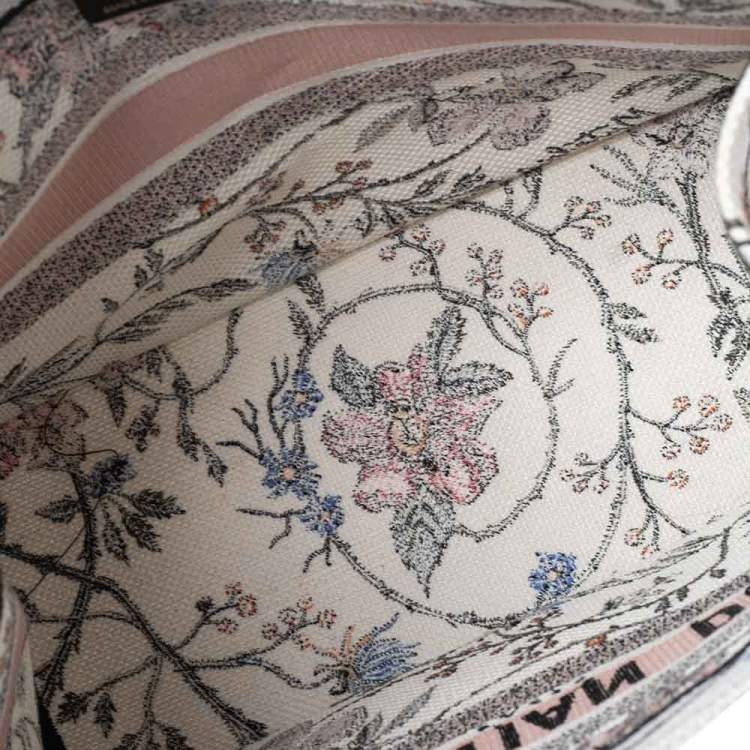 Pre Owned Dior Multicolor Rosa Mutabilis Embroidered Canvas Book Tote