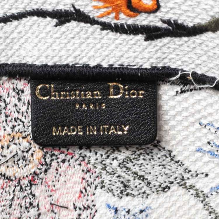 Pre Owned Dior Multicolor Rosa Mutabilis Embroidered Canvas Book Tote