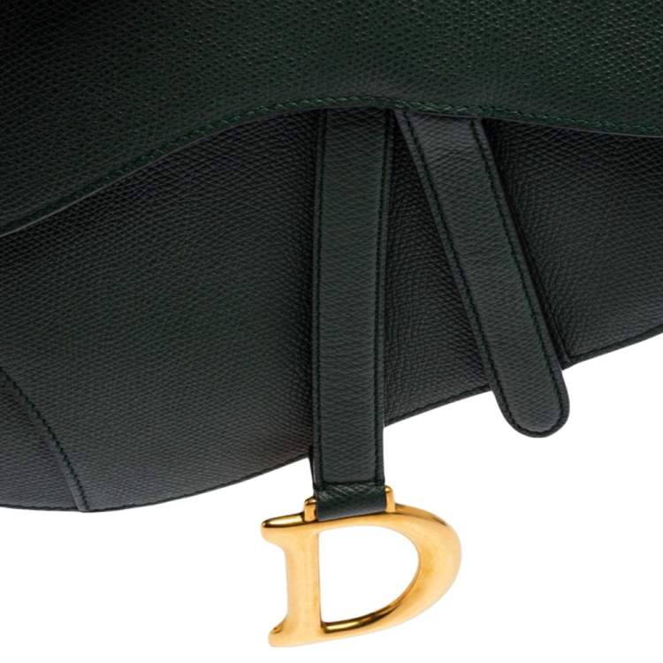 مملوكة مسبقًا Dior Green Leather Saddle Bag