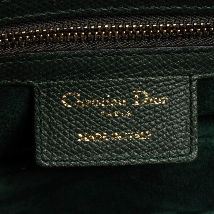 مملوكة مسبقًا Dior Green Leather Saddle Bag