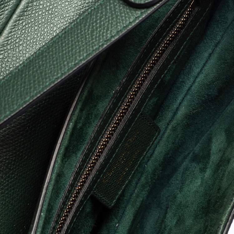 مملوكة مسبقًا Dior Green Leather Saddle Bag