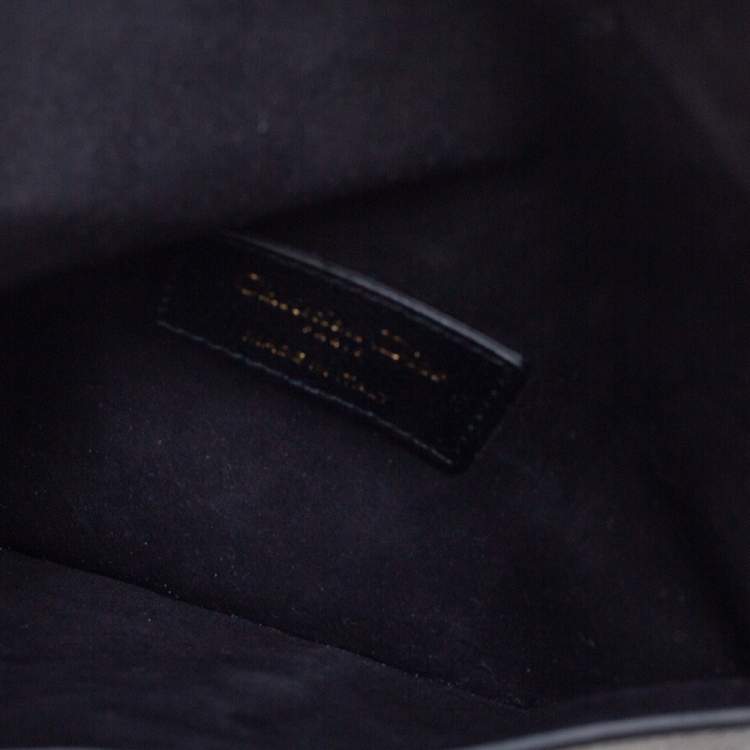 Pre Owned Dior Black Leather Saddle Belt Bag