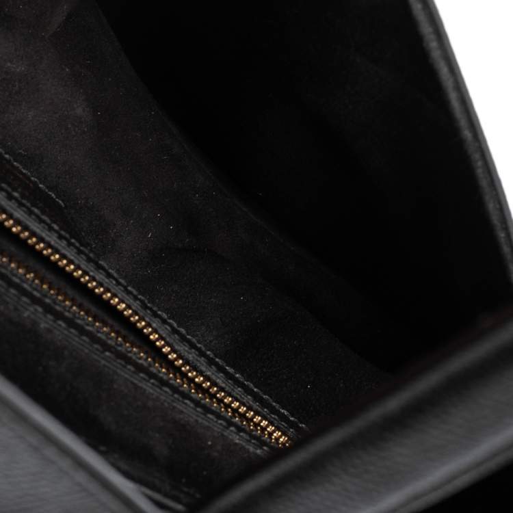 Pre Owned Dior Black Leather Saddle Shoulder Bag