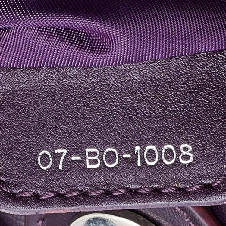 Pre Owned Dior Purple Nylon Charming Hobo
