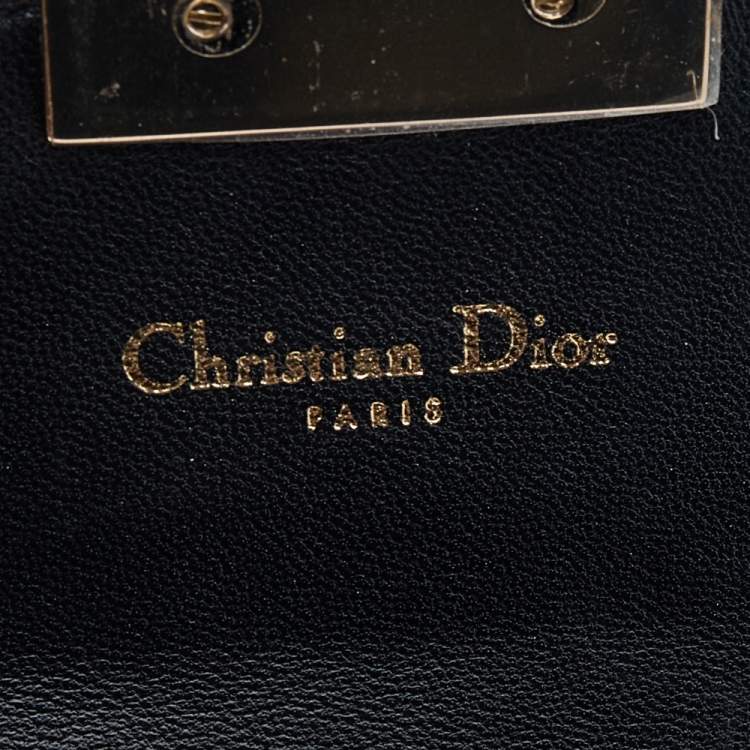 Pre Owned Dior Black Cannage Leather Miss Dior Wallet