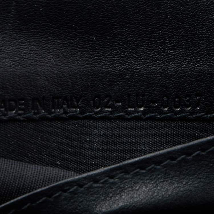 Pre Owned Christian Dior Black Leather Vintage Gaucho Saddle Wallet