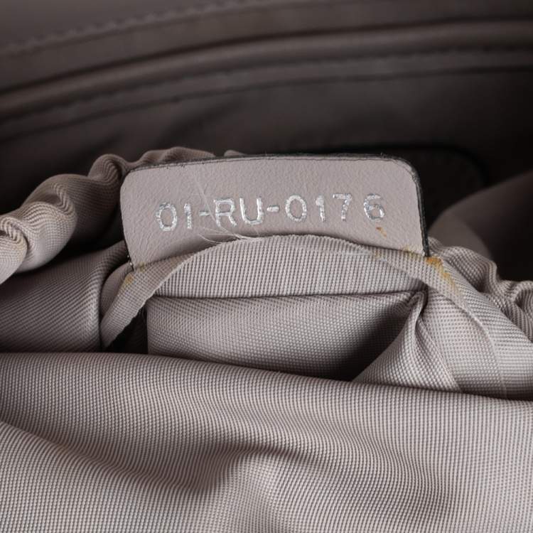 Pre Owned Dior Grey Leather Nappy Diaper Bag