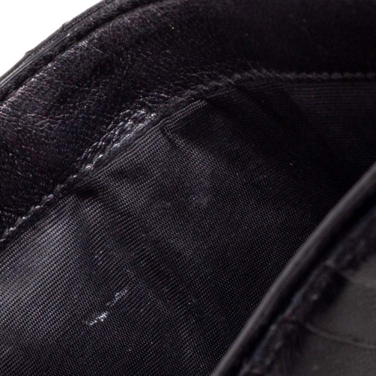 Pre Owned Dior Black Cannage Leather Addict Compact Wallet