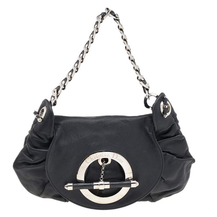Dior Black Leather Jazz Club Shoulder Bag Dior
