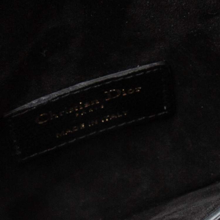 Pre Owned Dior Black Leather Saddle Belt Bag