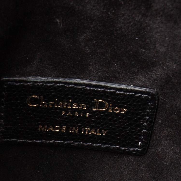 Pre Owned Dior Black Leather Saddle Belt Bag