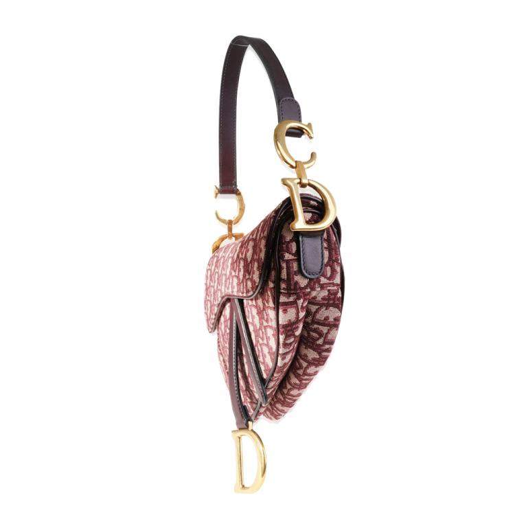 Christian Dior Saddle Oblique Jacquard Pouch Crossbody Bag Multicolor