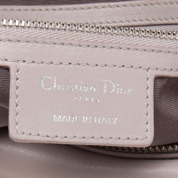 Pre Owned Dior Pale Lilac Cannage Leather Granville Tote 