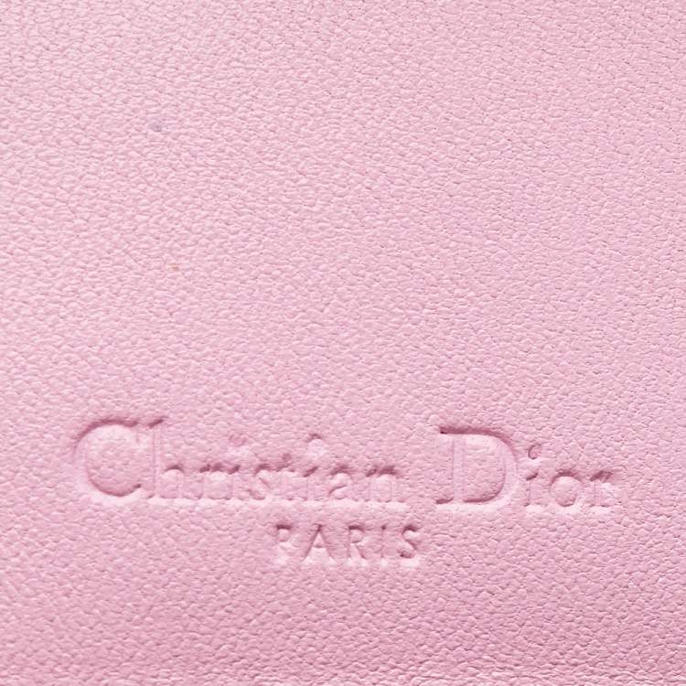Pre Owned Dior Black Cannage Quilted Leather Lady Dior Card Holder