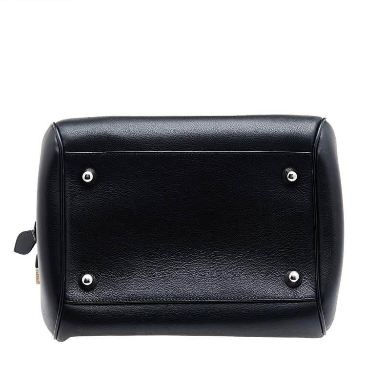 Pre Owned Dior Black Leather Gambler Dice Bowler Bag