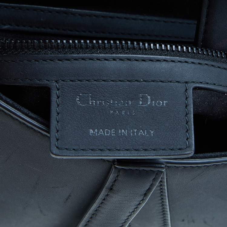 Pre Owned Dior Black Ultramatte Leather Saddle Bag