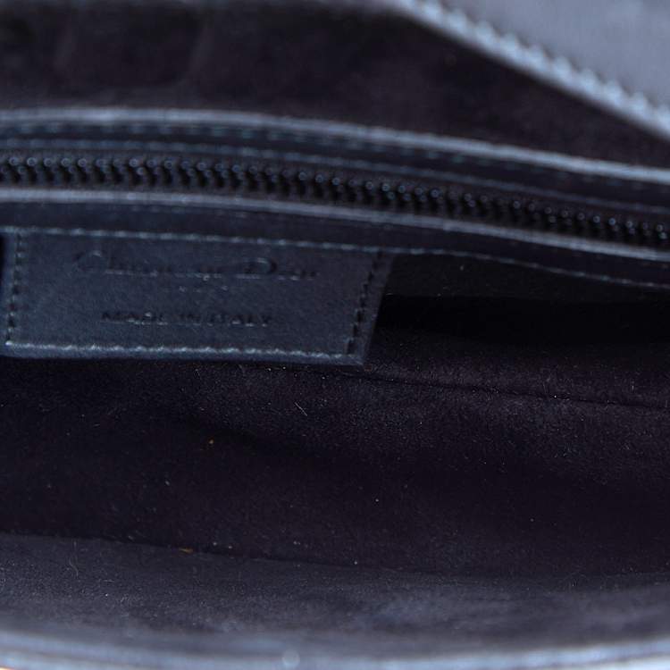 Pre Owned Dior Black Ultramatte Leather Saddle Bag