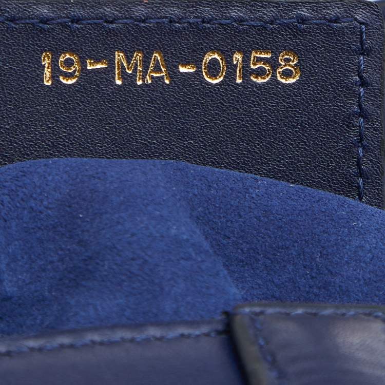 Pre Owned Dior Blue Leather Saddle Shoulder Bag