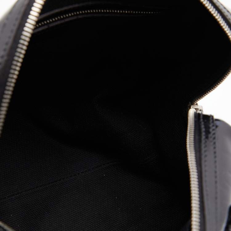 Pre Owned Dior Black Oblique Patent Leather Boston Bag