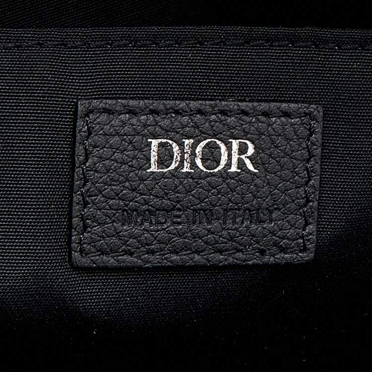 Pre Owned Dior Navy Blue/White Oblique Canvas and Leather Rider Backpack