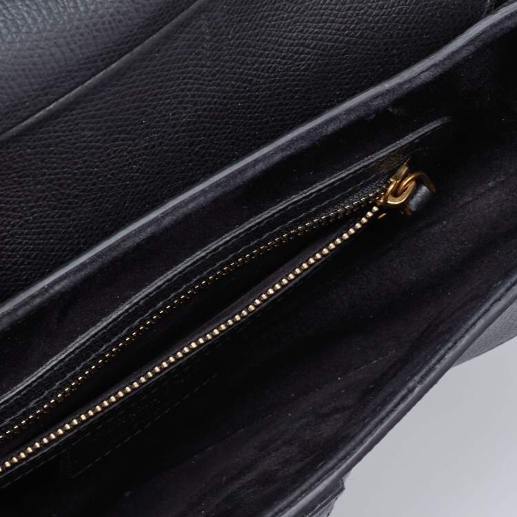 Pre Owned Dior Black Leather Saddle Shoulder Bag