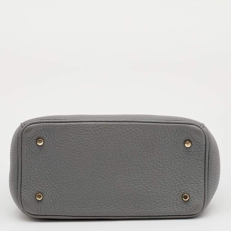Pre Owned Dior Grey Leather Mini Be Dior Flap Bag