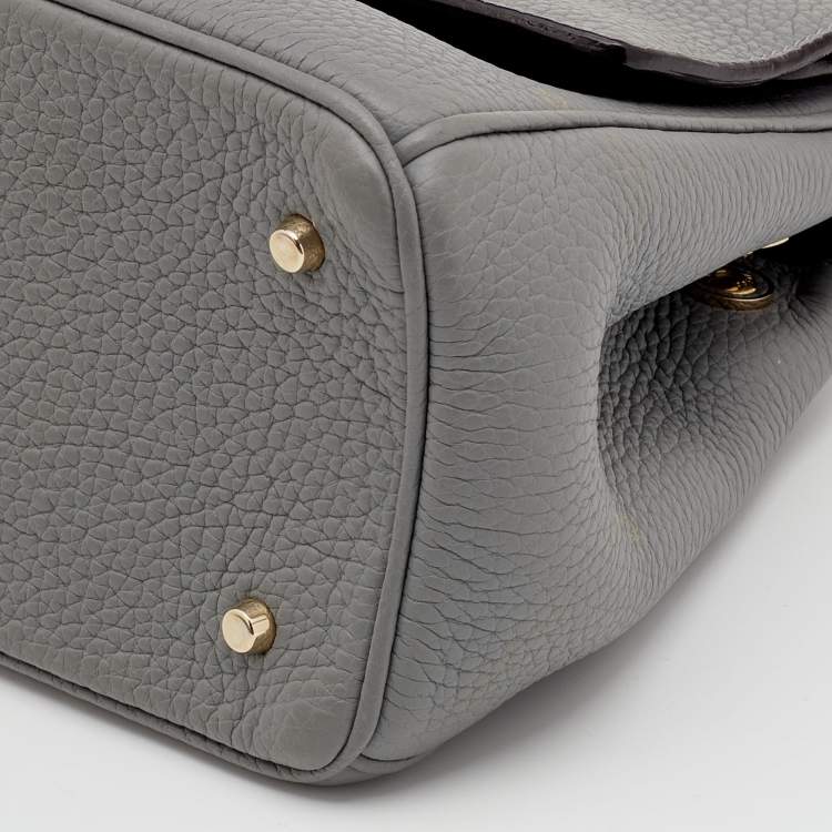 Pre Owned Dior Grey Leather Mini Be Dior Flap Bag