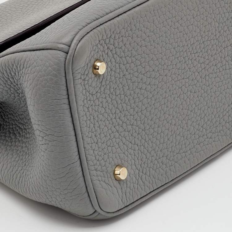Pre Owned Dior Grey Leather Mini Be Dior Flap Bag