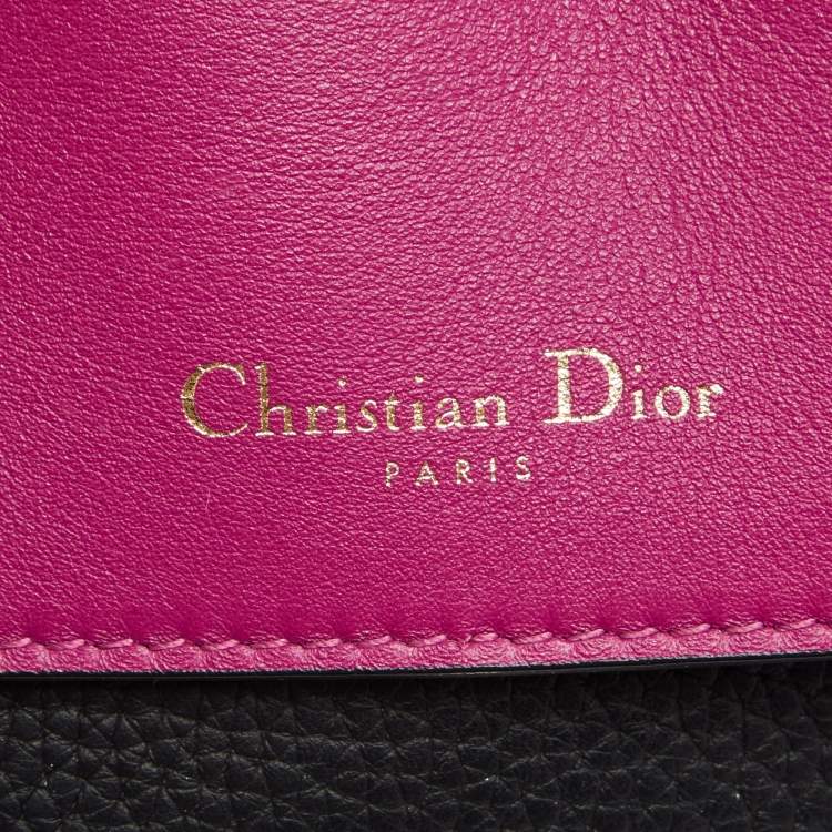 Pre Owned Dior Black Leather Medium Be Dior Flap Bag