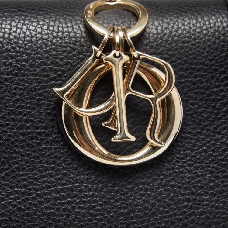 Pre Owned Dior Black Leather Medium Be Dior Flap Bag