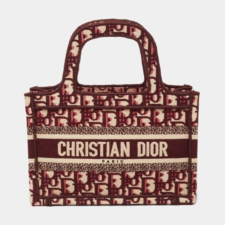 Christian dior burgundy outlet tote