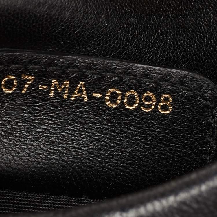 Pre Owned Dior Black Leather Contrast Twist Hobo