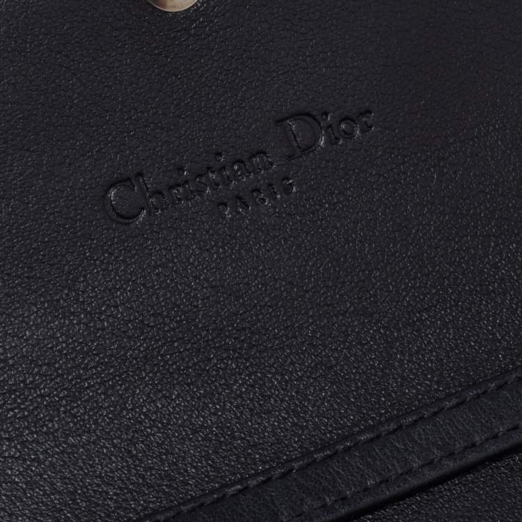 Pre Owned Dior Navy Blue Patent Leather Mania Rendez-Vous Wallet