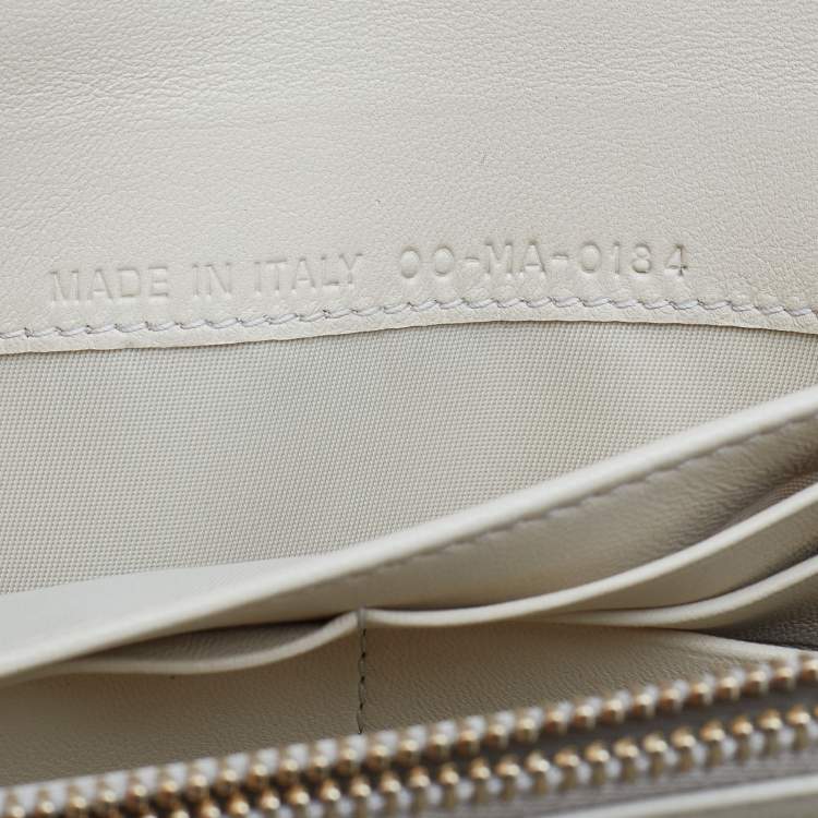 Pre Owned Dior Beige Python and Leather Lady Dior Wallet On Chain