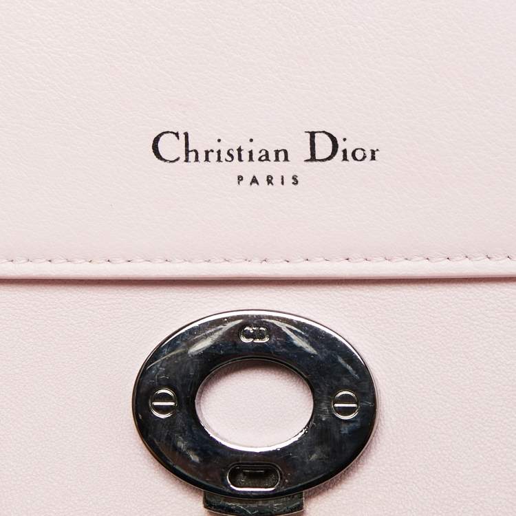 Pre Owned Dior Light Pink Leather Small Be Dior Flap Top Handle Bag