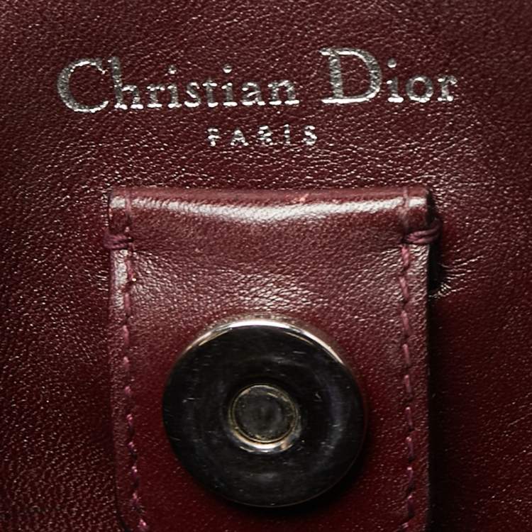 Pre Owned Dior Purple/Silver Leather and Python Medium Diorissimo Shopper Tote