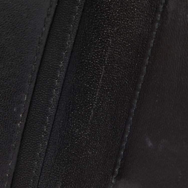 Pre Owned Dior Black Cannage Leather Mini Lady Dior Card Case