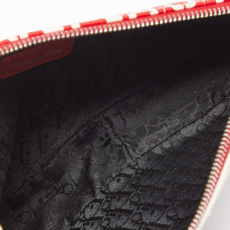 Pre Owned Christian Dior Tri-Color Canvas Hardcore Mini Saddle Bag