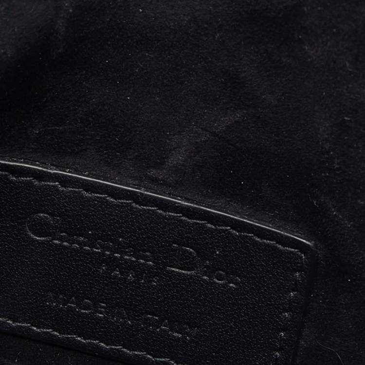 Pre Owned Dior Black Leather Saddle Belt Bag