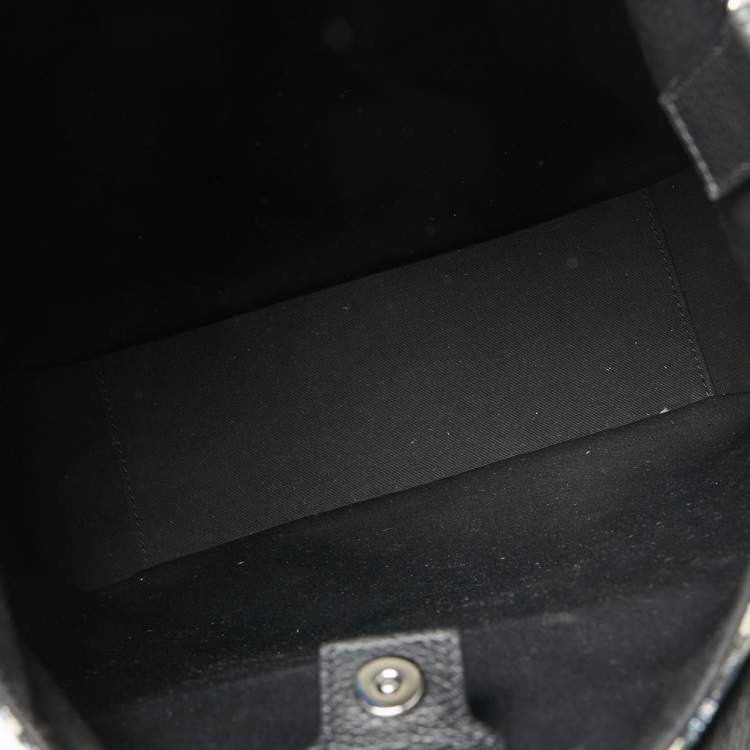 Pre Owned Dior Black Oblique Canvas and Leather Saddle Tote 