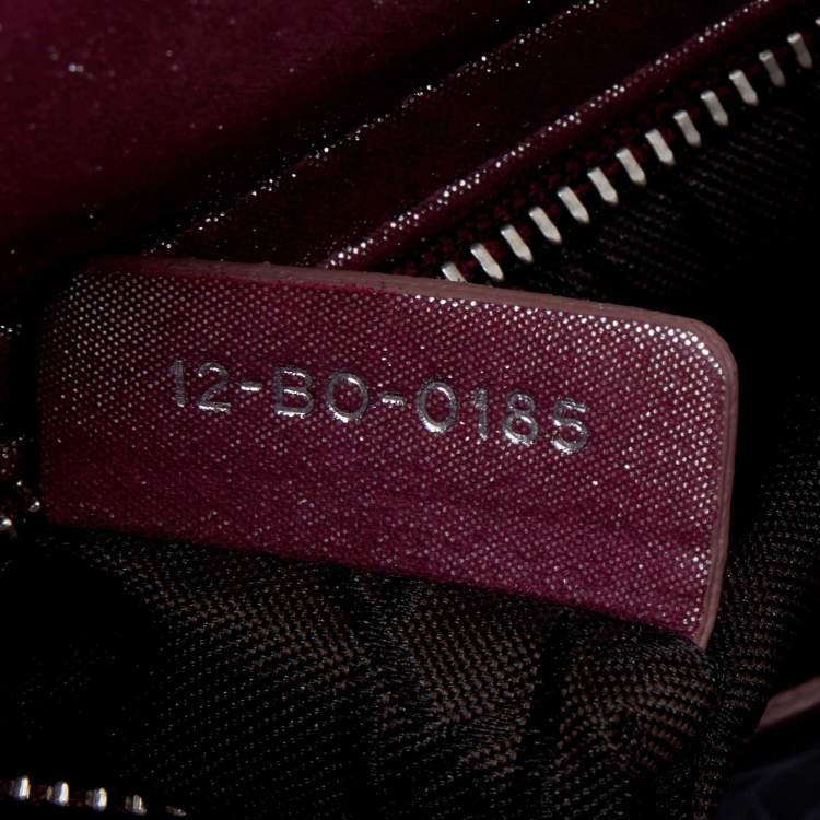 Pre Owned Dior Metallic Pink Cannage Suede Mini Lady Dior Chain Tote