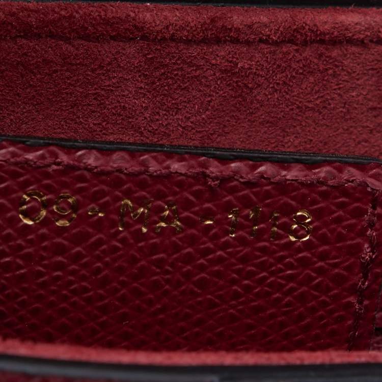 Pre Owned Dior Burgundy Leather Saddle Bag