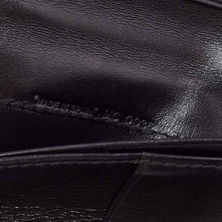 Pre Owned Dior Black Monogram Canvas and Leather Bifold Long Wallet