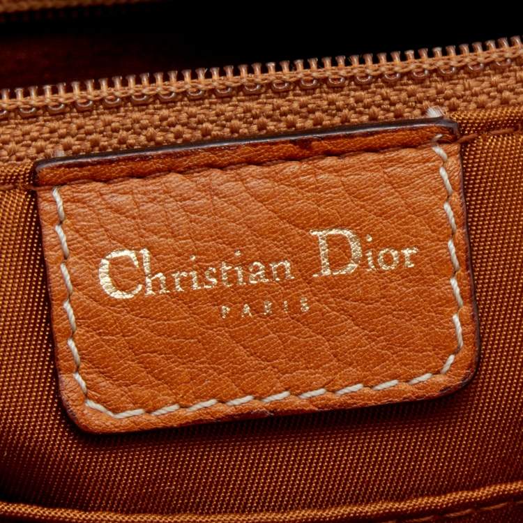 Pre Owned Dior Brown Leather Double Saddle Bowler Bag